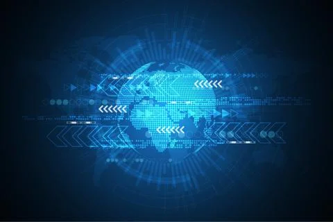 Vector technology digital world. Illustrazione stock