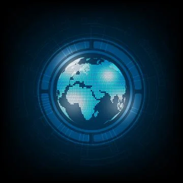 Vector technology digital world. Stock-Illustration