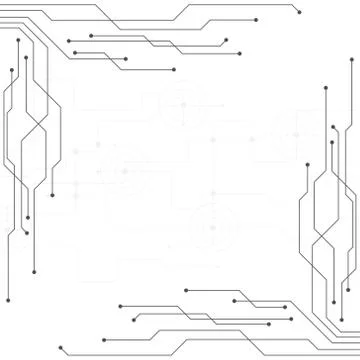 Vector technology in the electronic circuit concept. Stock Illustration