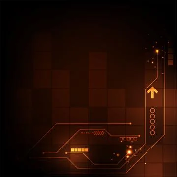 Vector technology in electronic circuit concept. Stock Illustration