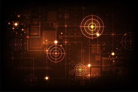 Vector technology in electronic circuit concept. Stock-Illustration