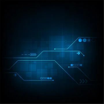 Vector technology in electronic circuit concept. Stock Illustration