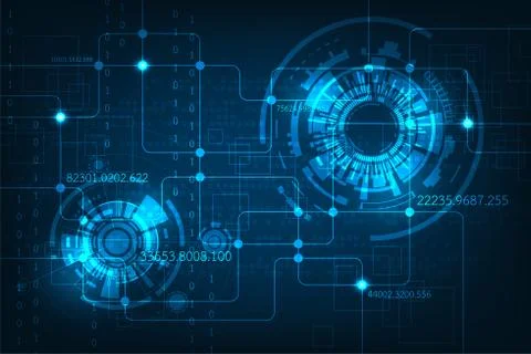 Vector technology in electronic circuit concept. Stock Illustration