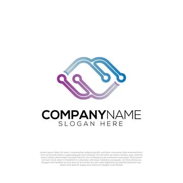 Vector technology FF or F letter logo Stock Illustration