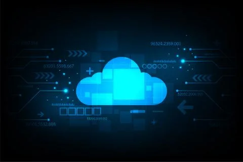 Vector technology in the form of cloud. Stock Illustration