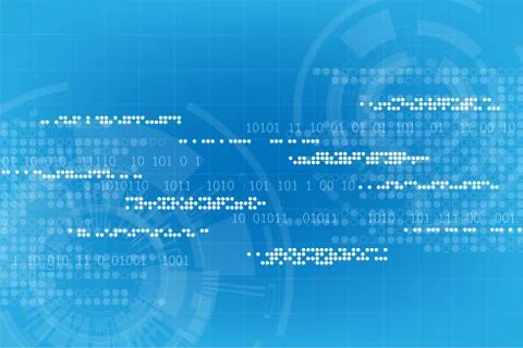 Vector technology in the form of digital world. Stock Illustration