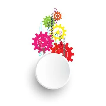 Vector technology gears concept. Stock Illustration