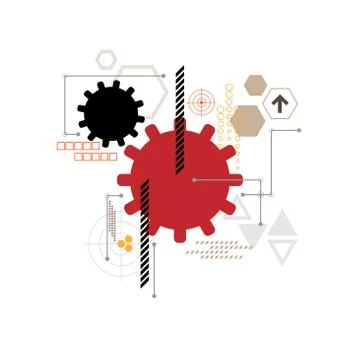 Vector technology gears design. Stock Illustration
