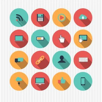 Vector technology icons Stock Illustration