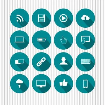 Vector technology icons Stock Illustration