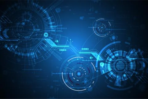 Vector technology innovation of the future world. Stock-Illustration