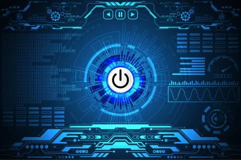 Vector technology interface switch concept. Stock Illustration