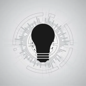 Vector technology lamp design. Stock-Illustration