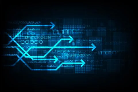 Vector technology that represents digital communication. Stockillustratie