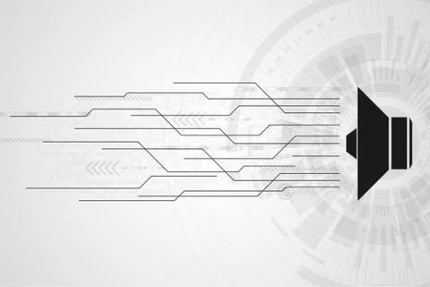 Vector technology speakers design. Stock-Illustration
