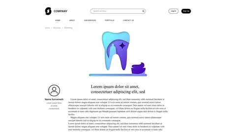 Vector teeth in paper art style . Editable illustration Stock Illustration
