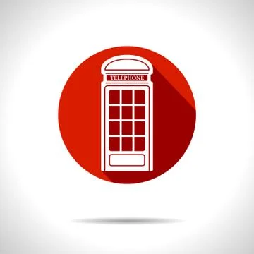Vector telephone box icon. Eps10 Stock Illustration