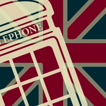 Vector telephone box icon. Eps10 Stock Illustration