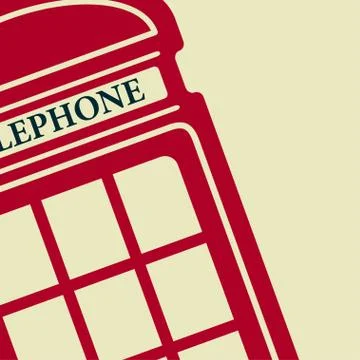 Vector telephone box icon. Eps10 Stock Illustration