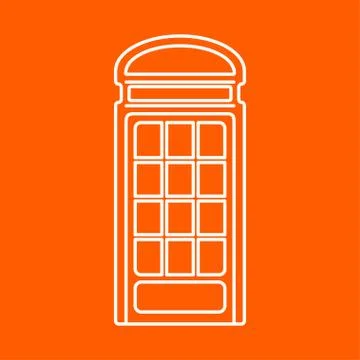 Vector telephone box icon. Eps10 Stock Illustration