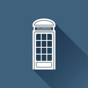 Vector telephone box icon Stock Illustration
