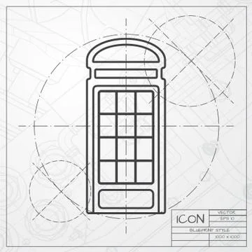 Vector telephone box icon Stock Illustration