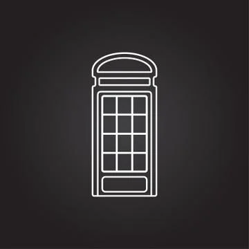 Vector telephone box icon Stock Illustration