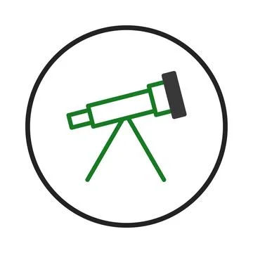 Vector telescope illustration symbolizing exploration discovery scientific .. イラスト素材