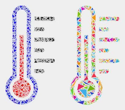 Vector Temperature Mosaic Icon of Triangles Illustrazione stock