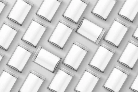 Vector template - 3d realistic glass jars on table, mockup for package design Stock Illustration