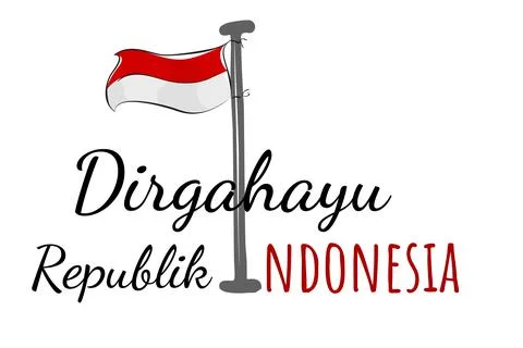 Vector Template Background or Banner, Dirgahayu that Mean Congratulation Indo Stock Illustration