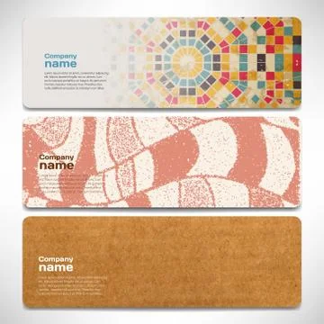 Vector template banners with digital technology and internet abs Illustrazione stock