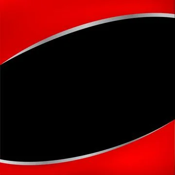Vector template blank background black red and silver chrome Stock Illustration