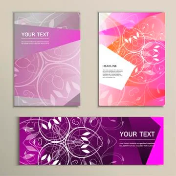 Vector template brochure and banner with abstract triangles Stock Illustration
