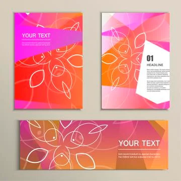 Vector template brochure and banner with abstract triangles Stock Illustration