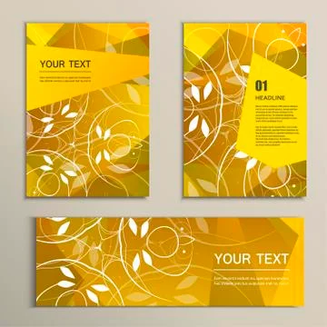 Vector template brochure and banner with abstract triangles Stock Illustration