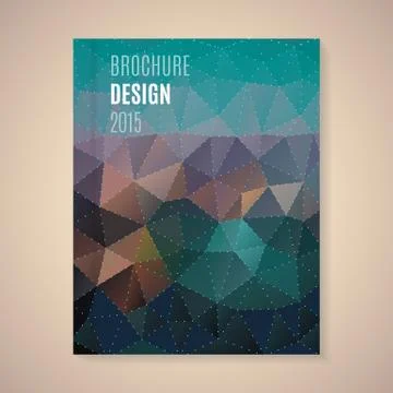 Vector template for brochure Stock Illustration