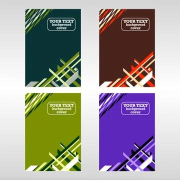 Vector template for brochure or cover with abstract elements Stock Illustration