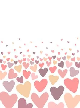 Vector template of card on the background of hearts. Illustration for Valenti Stock Illustration