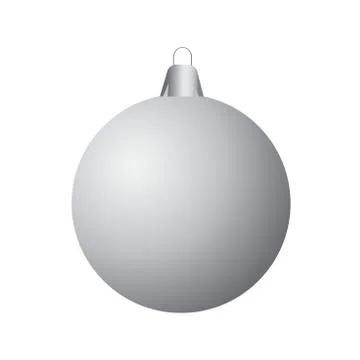 Vector template of christmas ball. no color. Illustrazione stock