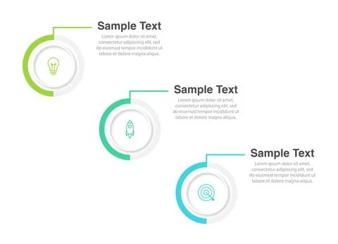 Vector template circle infographics. Business concept with 3 options and pa.. Stock Illustration