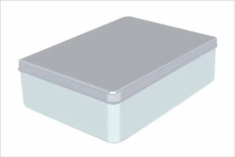 Vector template of closed box on a white background. Illustrazione stock