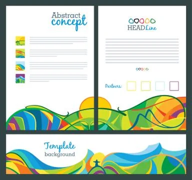 Vector template design, brochure Stock Illustration