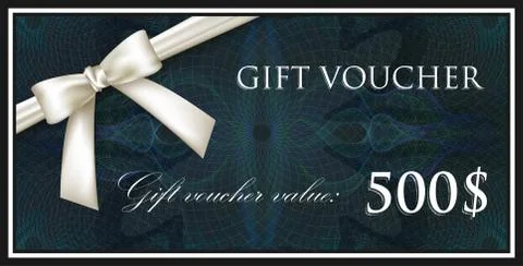 Vector template design of gift voucher or certificate with guilloche pattern ( Stock Illustration