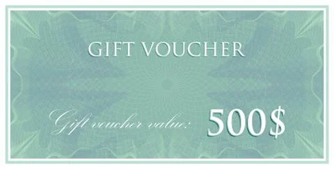 Vector template design of gift voucher or certificate with guilloche pattern ( Stock Illustration