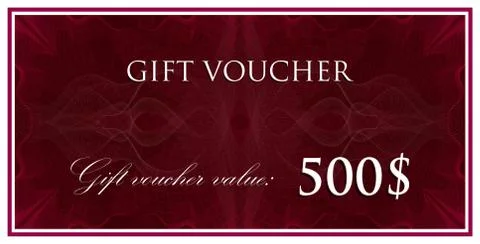 Vector template design of gift voucher or certificate with guilloche pattern ( Stock Illustration