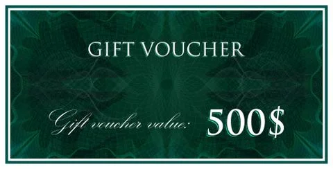 Vector template design of gift voucher or certificate with guilloche pattern ( Stock Illustration