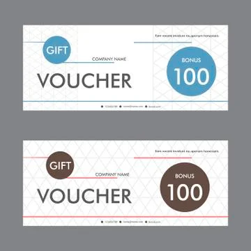 Vector template design gift voucher with abstract pattern Stockillustratie