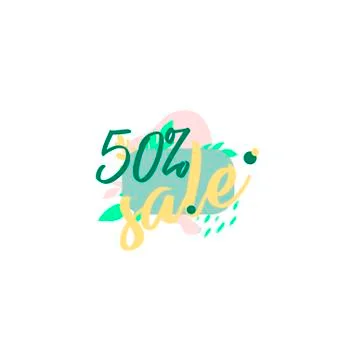 Vector template - discounts up to 50 isolated Stock Illustration