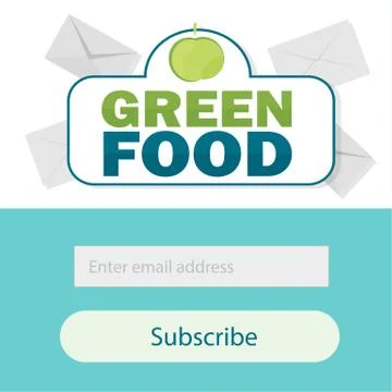 Vector template email subscribe. Submit form for website email letter banner Stock Illustration